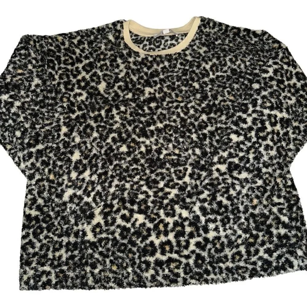 Loft Chettah Print Pullover M